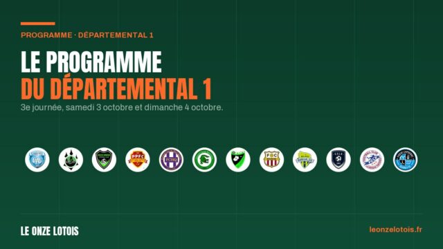 Le programme du Départemental 1, 3e journée