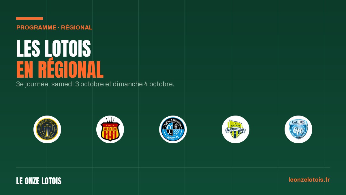 Le programme du Régional, 3e journée